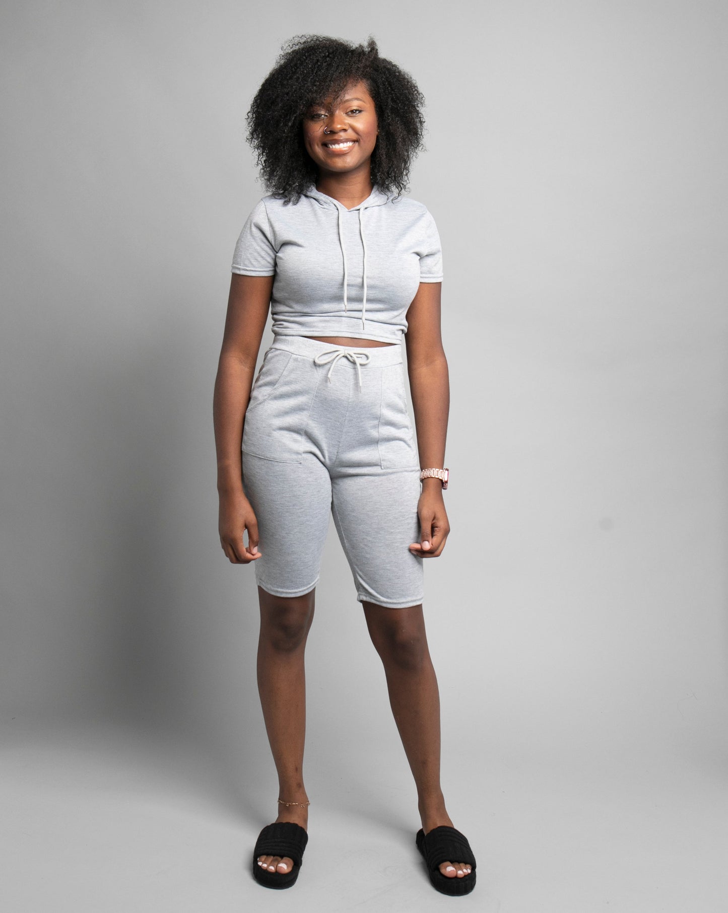 Grey Breeze Bermuda Shorts Set