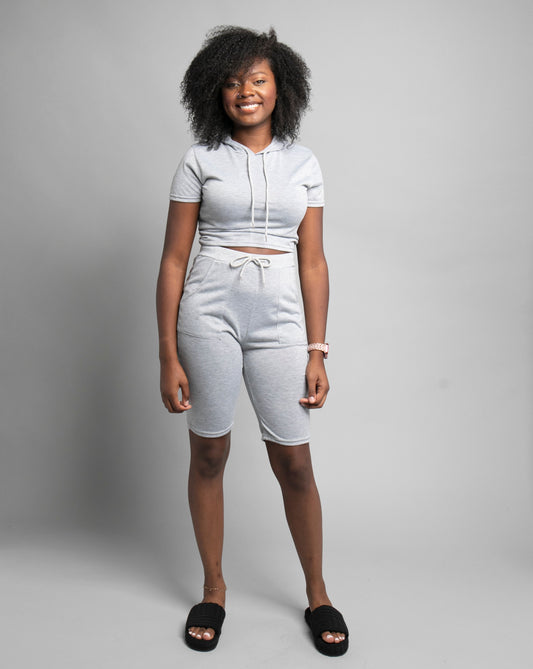 Grey Breeze Bermuda Shorts Set