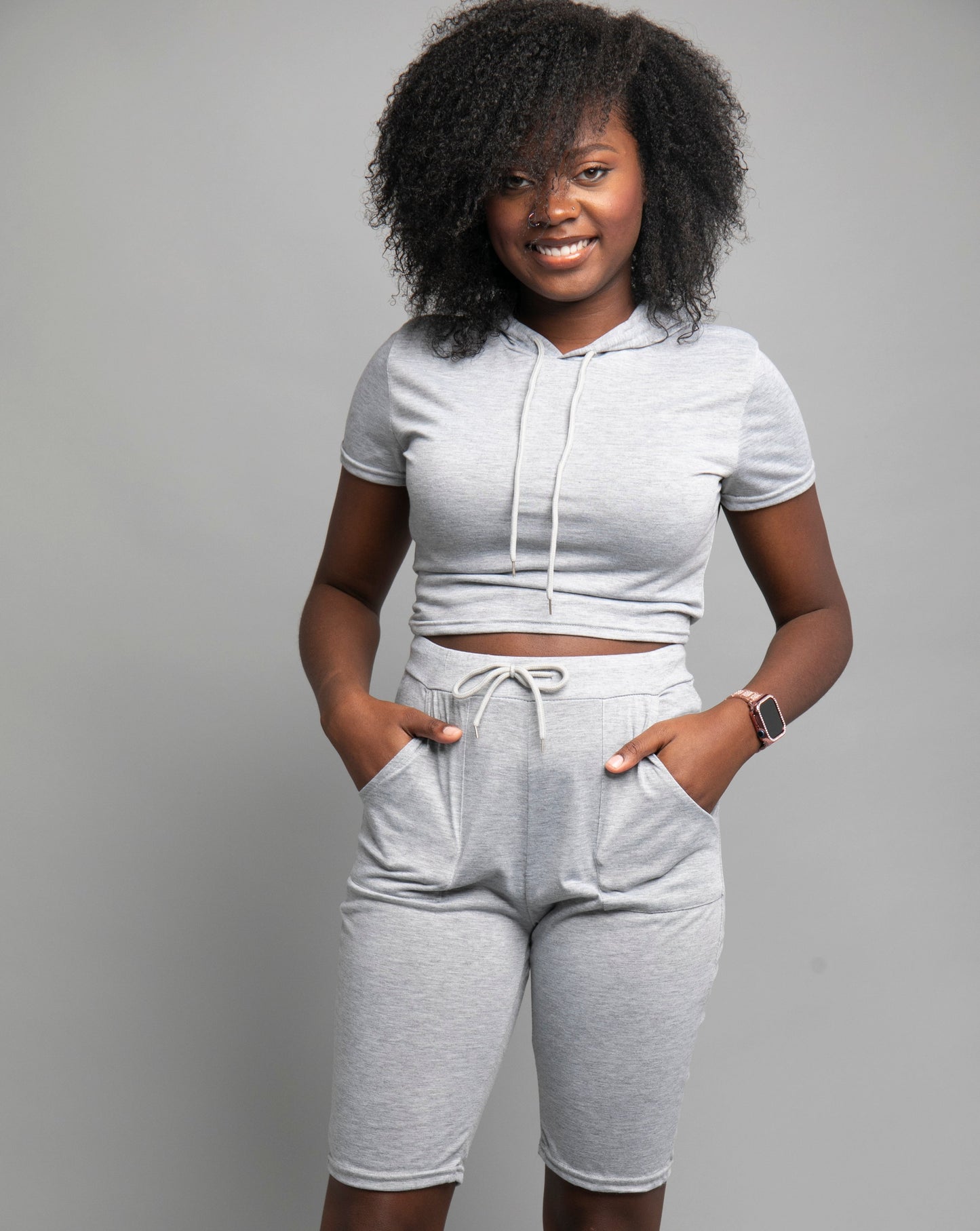 Grey Breeze Bermuda Shorts Set