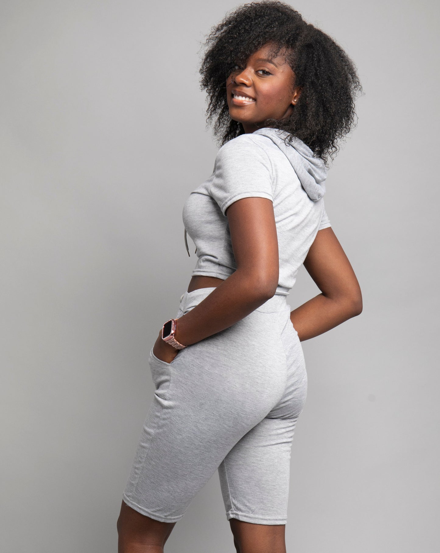 Grey Breeze Bermuda Shorts Set